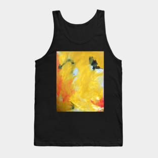 Abstract Yellow flower Tank Top